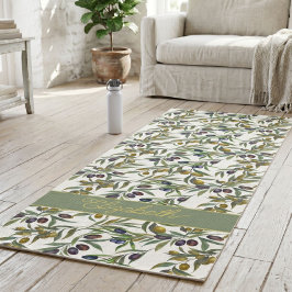 Sage Green Watercolor French Country Olive Pattern