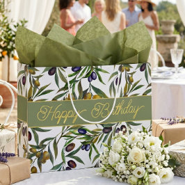 Sage Green Watercolor French Country Olive Pattern