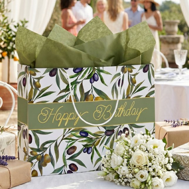 Sage Green Watercolor French Country Olive Pattern (Skapare uppladdad)