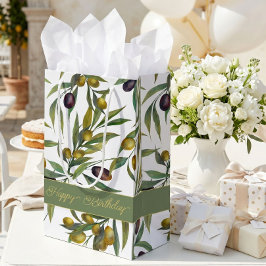 Sage Green Watercolor French Country Olive Pattern