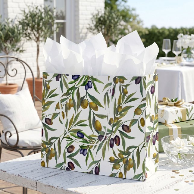 Sage Green Watercolor French Country Olive Pattern (Skapare uppladdad)