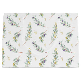 Sage Green Watercolor French Country Olive Pattern