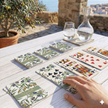 Sage Green Watercolor French Country Olive Pattern