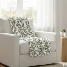 Sage Green Watercolor French Country Olive Pattern