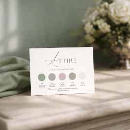 Sage Green Wedding Attire Card Inbjudningar