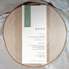 Sage Green Wedding Name Tags 3.5 x 1 Slim Cards