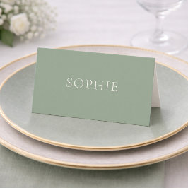 Sage Green Wedding Place Card  Kort