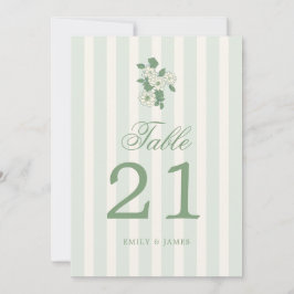 Sage Green Wedding Table Numbers Cards Inbjudningar