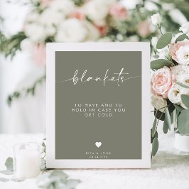 Sage Green Wedto have and to hold Drink Sign Poster