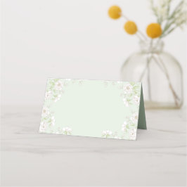 Sage Green White Rose Wedding Placeringskort