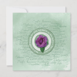 Sage Green with Purple Rose Empowerment Quote