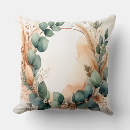 Sage Green Wreath Dried Flowers Pampas Grass Kudde