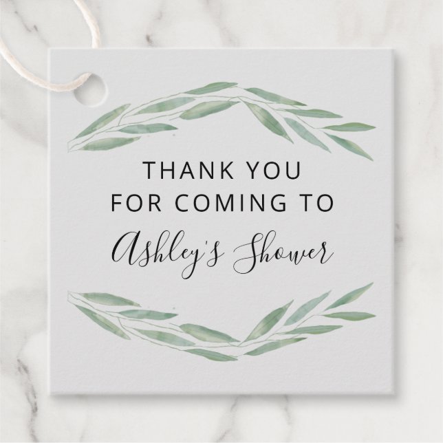 Sage Greenery Möhippa Tack Gåvor Etiketter (Framsida)