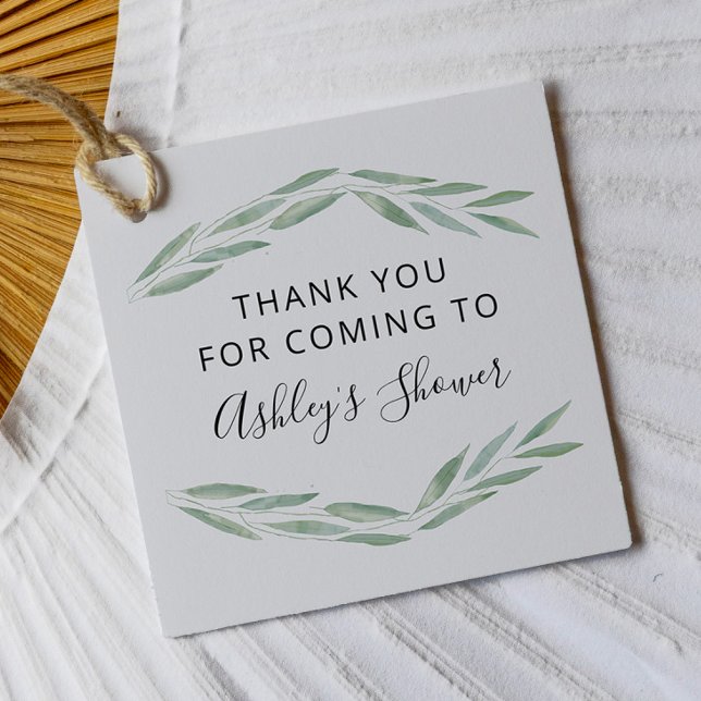 Sage Greenery Möhippa Tack Gåvor Etiketter (Skapare uppladdad)