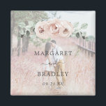 Sage Greenery Rosa Blommigt Dusty Ro Photo Bröllop Magnet<br><div class="desc">Elegant blommigt Bröllop Magnet med vattenfärgat rosor i dammig ro rosa och grönt i sveda grönt tillsammans med namn och dejta över ditt favoritfoto. De här vackra botaniska temat Bröllop Magnet kan användas för bröllopsfavoriter eller som Spara datumet.</div>
