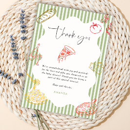 Sage Grön Ciao Baby Italiensk Pizza Baby Shower  Inbjudningar