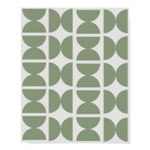 Sage grön retro halvmåne 70-tal modern