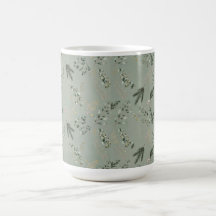 Sage Grön Rosa Bär Eukalyptus Jul Kaffe