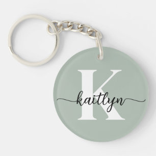 Sage Grön Skript Monogram