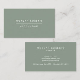 Sage Grönt Accountant Lawyer eller Professionell Visitkort