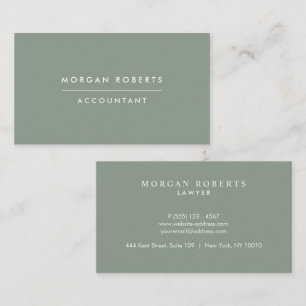 Sage Grönt Accountant Lawyer eller Professionell Visitkort