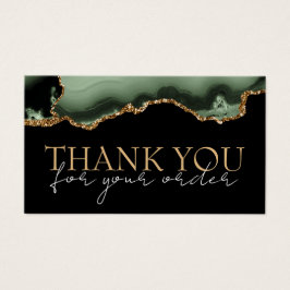 Sage grönt agate-tack för rabattkortet visitkort