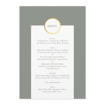 Sage Grönt and Gold Foil Circle Monogram Bröllop