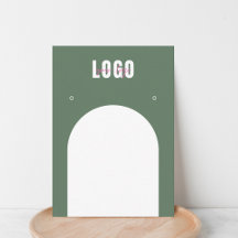 Sage Grönt Arch Add Logotyp Jewelry Earrings Visni
