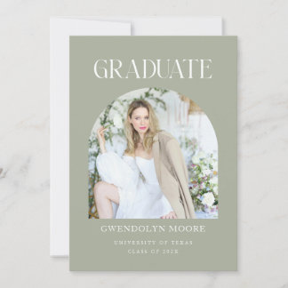 Sage Grönt Arch Photo Studenten annonscertifikat