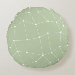 Sage Grönt Art Design Pillow Fodral Rund Kudde