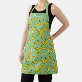 Sage Grönt Banana Fruit Design Whimsical Kitchen