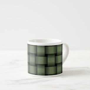 Sage Grönt Basket Weave Espressomugg