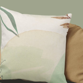 Sage Grönt & Beige Minimalist Natural Abstrakt Kudde
