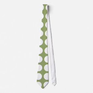 Sage Grönt & Big White Polka dots Slips