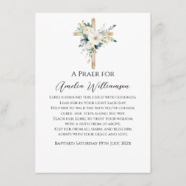 Sage Grönt Blommigt Baptism Tilläggskort