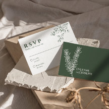 Sage Grönt Blommigt Boho Botanical Unique Bröllop