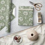 Sage Grönt Blommigt Bröllop Presentpapper<br><div class="desc">En grönt för söt sträcker sig över färg blommigt och slår pappert till kostym många tillfälle under sommaren.</div>