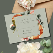 Sage Grönt Blommigt Garden Wedding