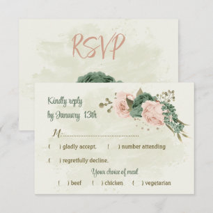 Sage grönt  blommor botaniska bröllop OSA kort