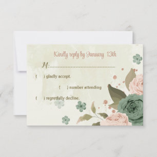 Sage grönt blommor botaniska bröllop OSA kort