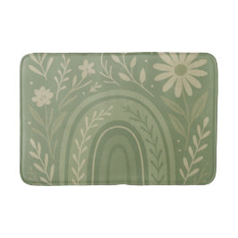 Sage grönt Boho Bath Mat Badrumsmatta