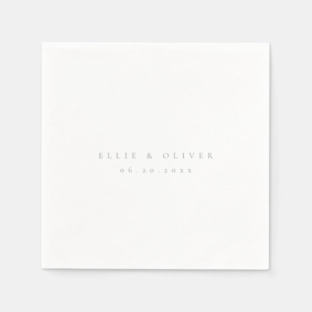 Sage Grönt Boho Bröllop Modern Cocktail Pappersservett (Framsidan)