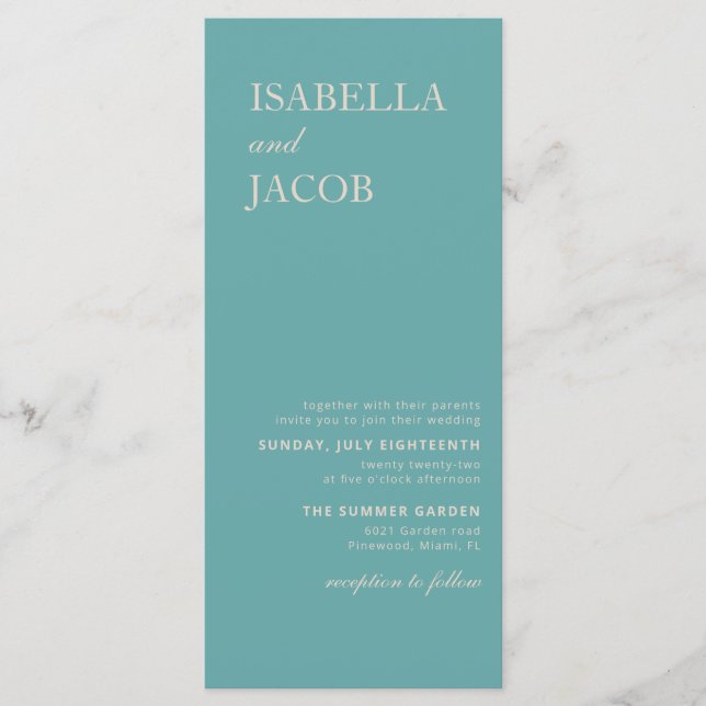 Sage grönt Boho-vykort för inbjudan (Framsida)