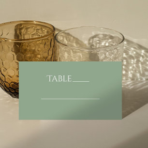 Sage Grönt Bordsnummer Ställe Escort Card Placeringskort
