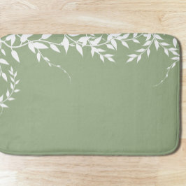 Sage Grönt Botanical Löv Badrumsmatta