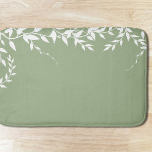 Sage Grönt Botanical Löv Badrumsmatta
