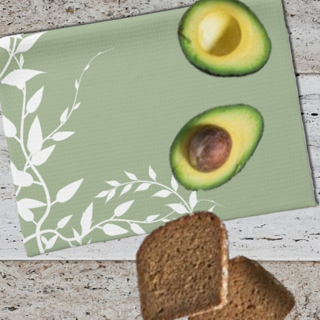 Sage Grönt Botanical Löv Kökshandduk (Skapare uppladdad)