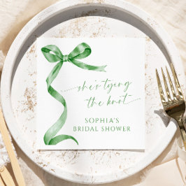 Sage Grönt Bow Hon Gifter sig Möhippa Pappersservett