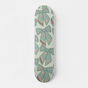 Sage Grönt Bows Mini Skateboard Bräda 18,5 Cm