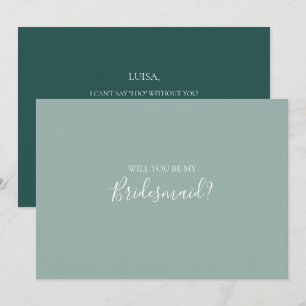 Sage Grönt Bridesmaid Frieri kort